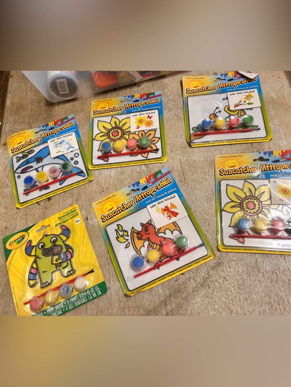 Suncatcher kids Paint Kit set of 6
